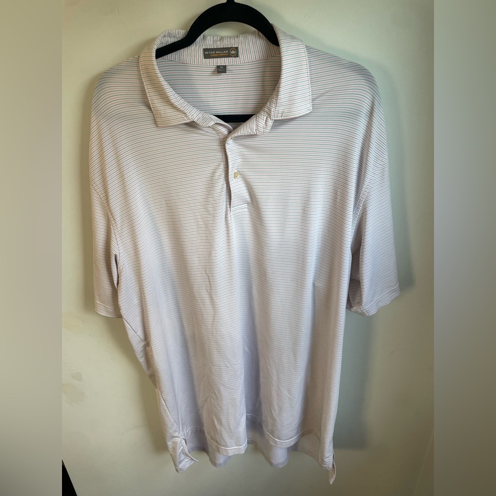Peter Millar Summer Comfort Golf Striped Polo Xl (J)